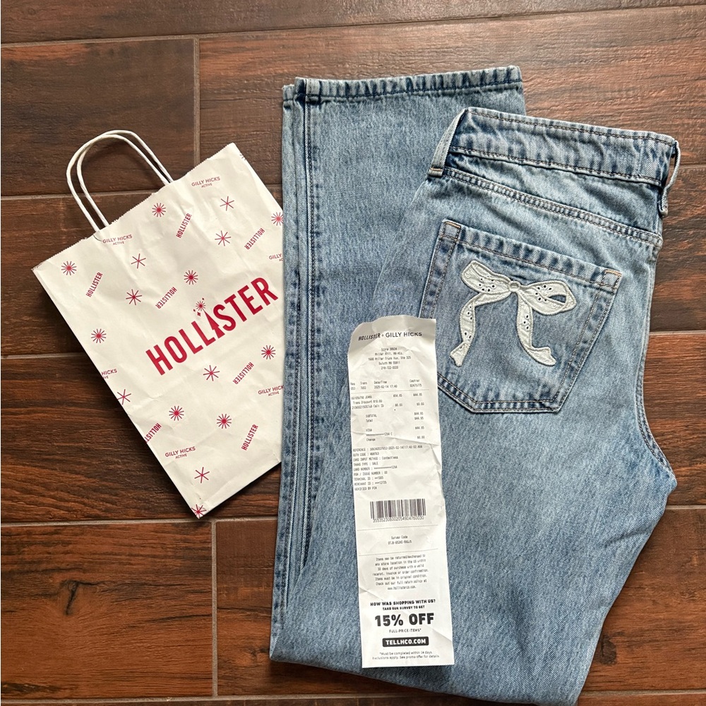 Hollister Denim Jeans with Bow Accent